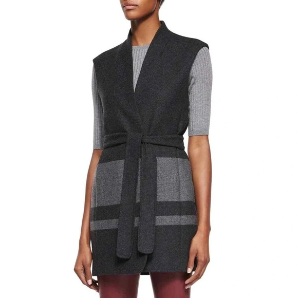 Vince Stipe Blanket sleeveless long vest size XS - Picture 2 of 9
